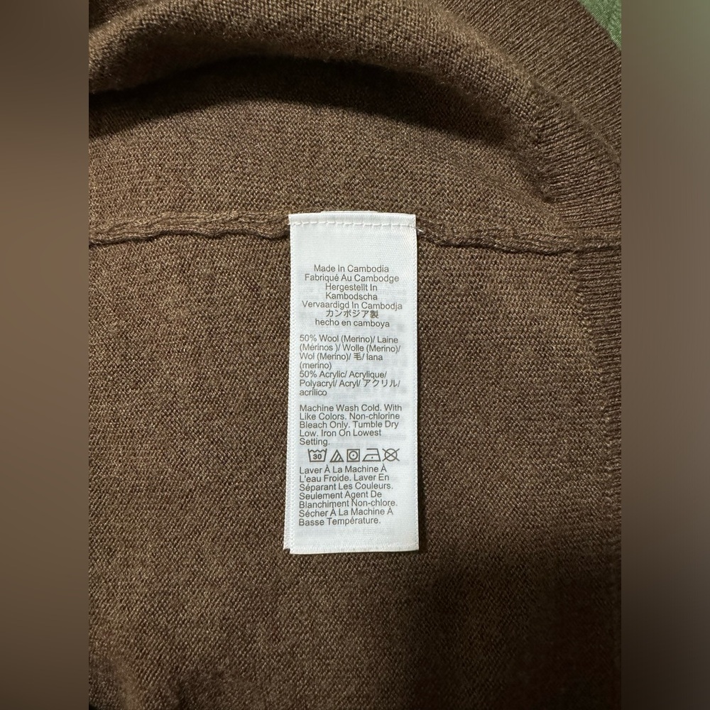 J. Crew Merino wool-blend sweater-polo - Brown - Picture 8 of 9
